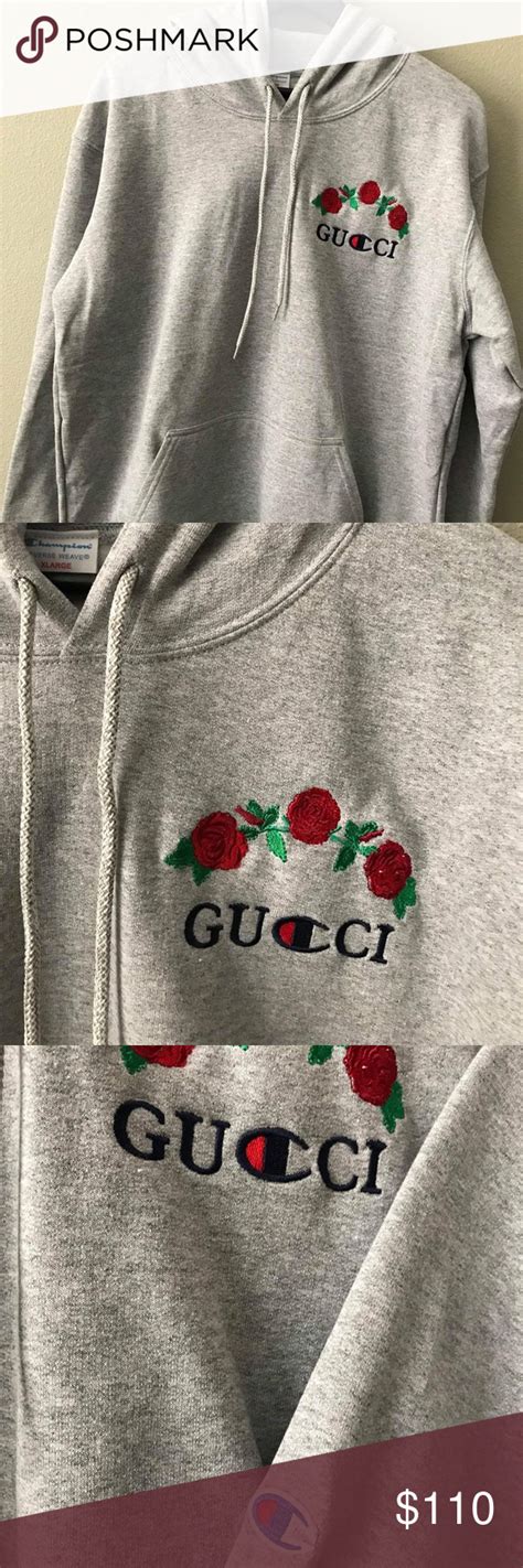 free embroidery gucci logo design|custom champion hoodie Gucci.